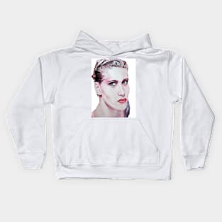 Glamorous Woman Watercolor Painting Kids Hoodie